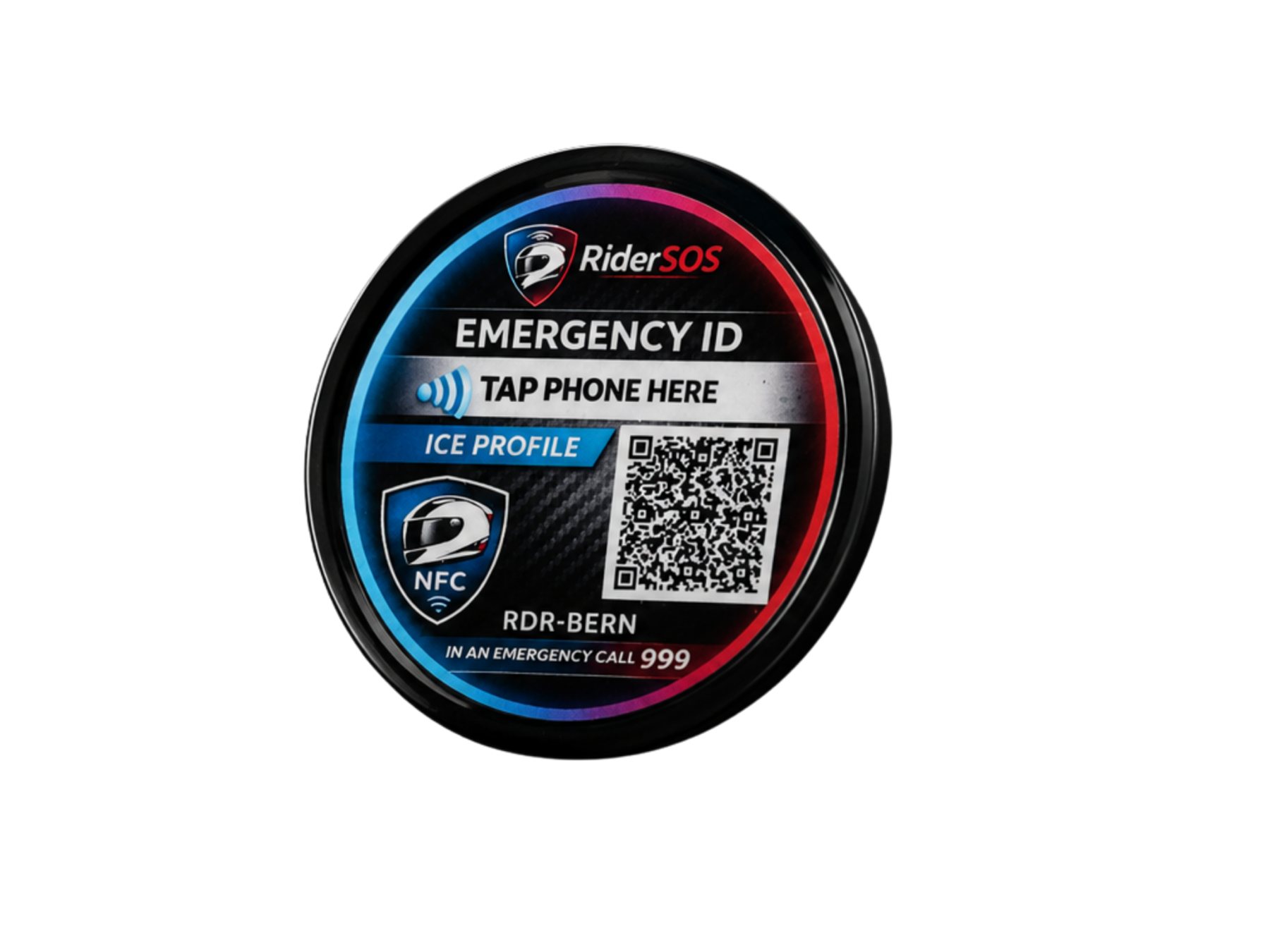 RiderSOS Emergency Helmet Tag